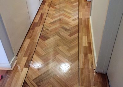 Tasmanian oak parquet with boarder oil gloss finish