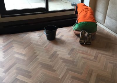 Black stain on Tasmanian Oak parquetry picture 4