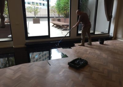 Black stain on Tasmanian Oak parquetry picture 5